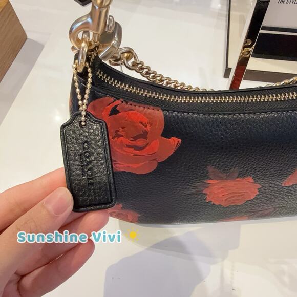 NWT COACH Bundle Swagger Chain Charms Gold CAX00 & CCE28 Teri with Floral - Picture 8 of 12